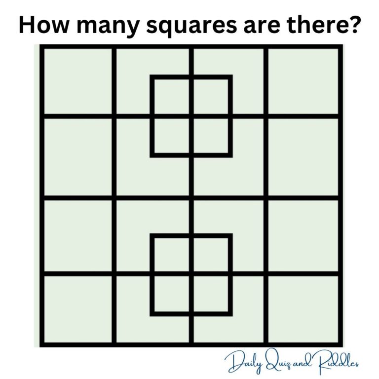 How many squares are in this picture? - Daily Quiz and Riddles