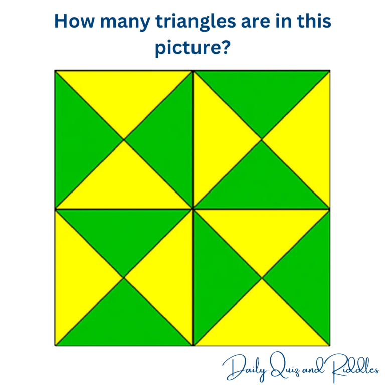 How many triangles are in this picture? Daily Quiz and Riddles