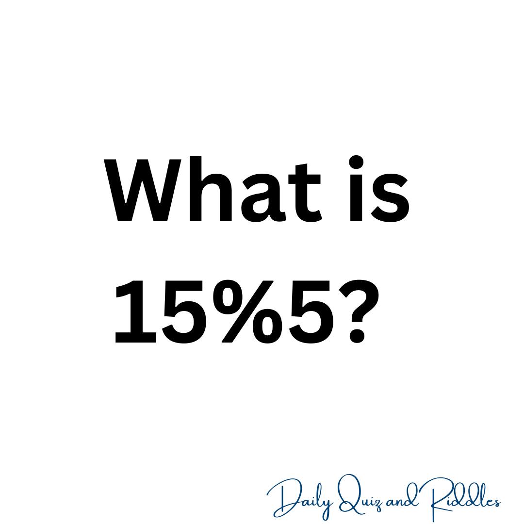 What Is 15 5 The Modulo Operation Daily Quiz And Riddles