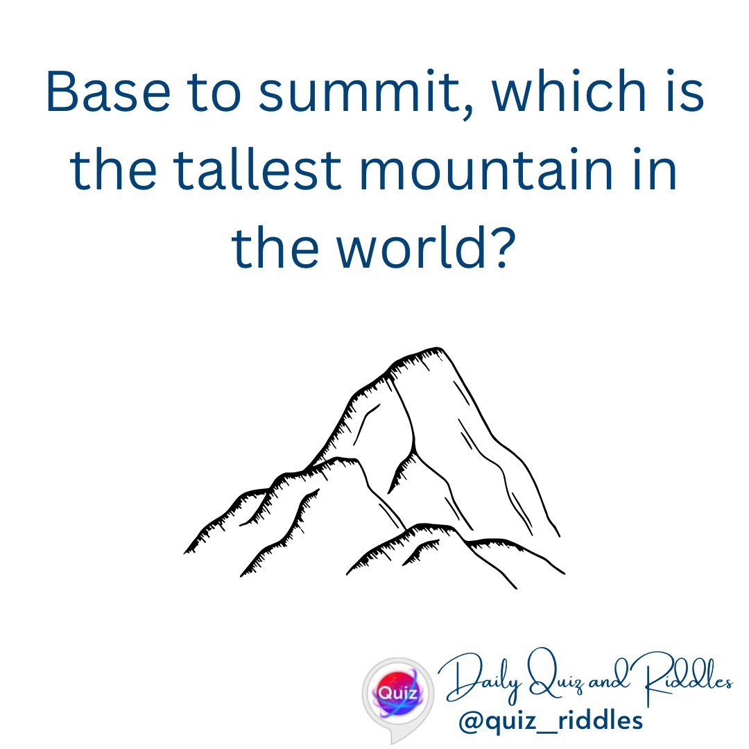 Tallest mountain in the world - Daily Quiz and Riddles