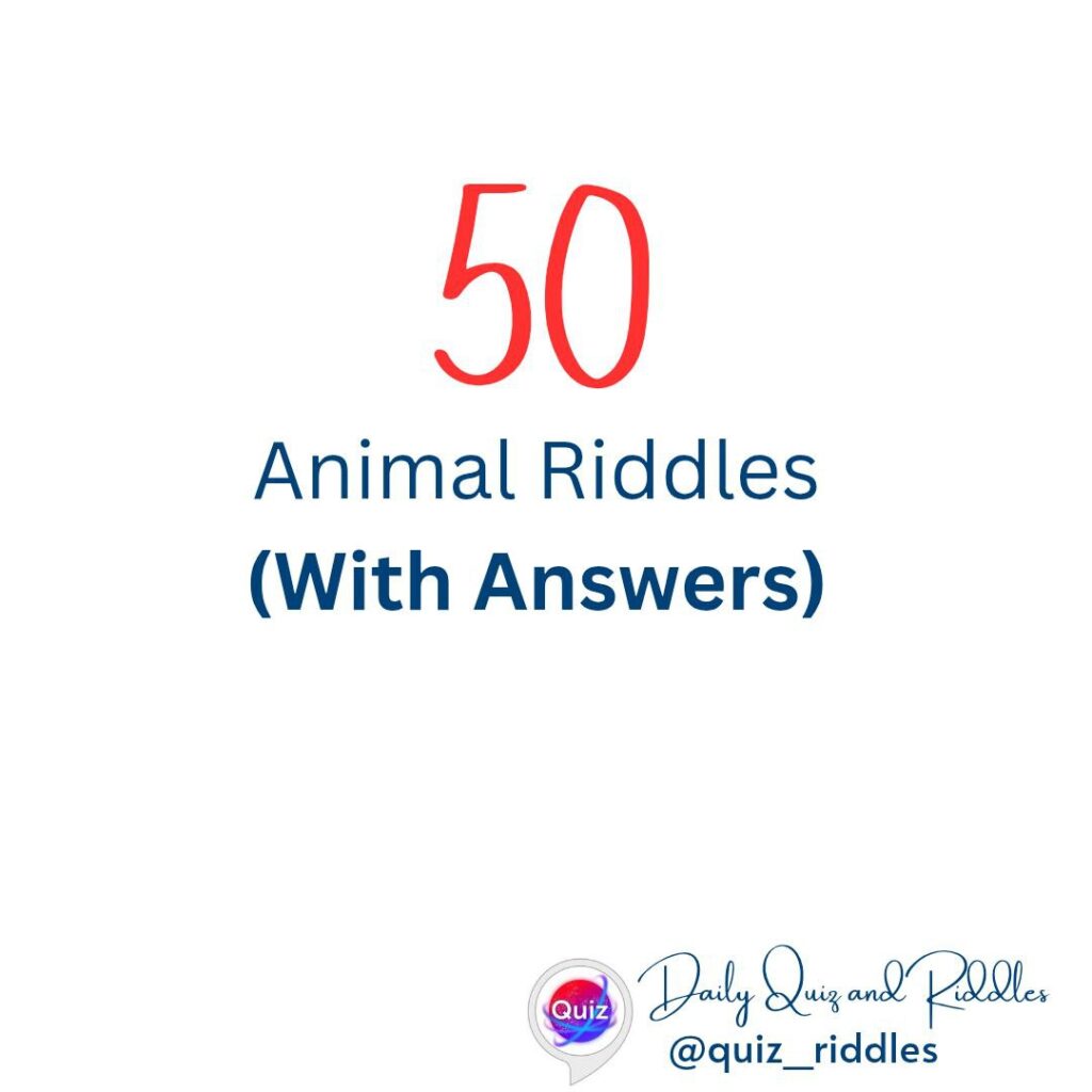 50 Animal Riddles for Kids and Adults
